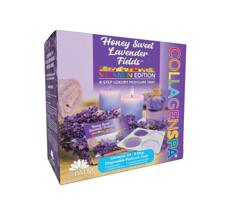 CollagenSpa 4 Step Pedi Tray Honey Sweet Lavender Fields