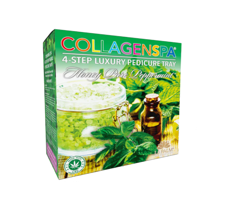 CollagenSpa 4 Step Pedi Tray Honey Pure Peppermint