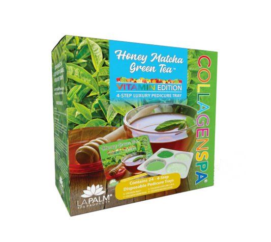CollagenSpa 4 Step Pedi Tray Honey Matcha Green Tea