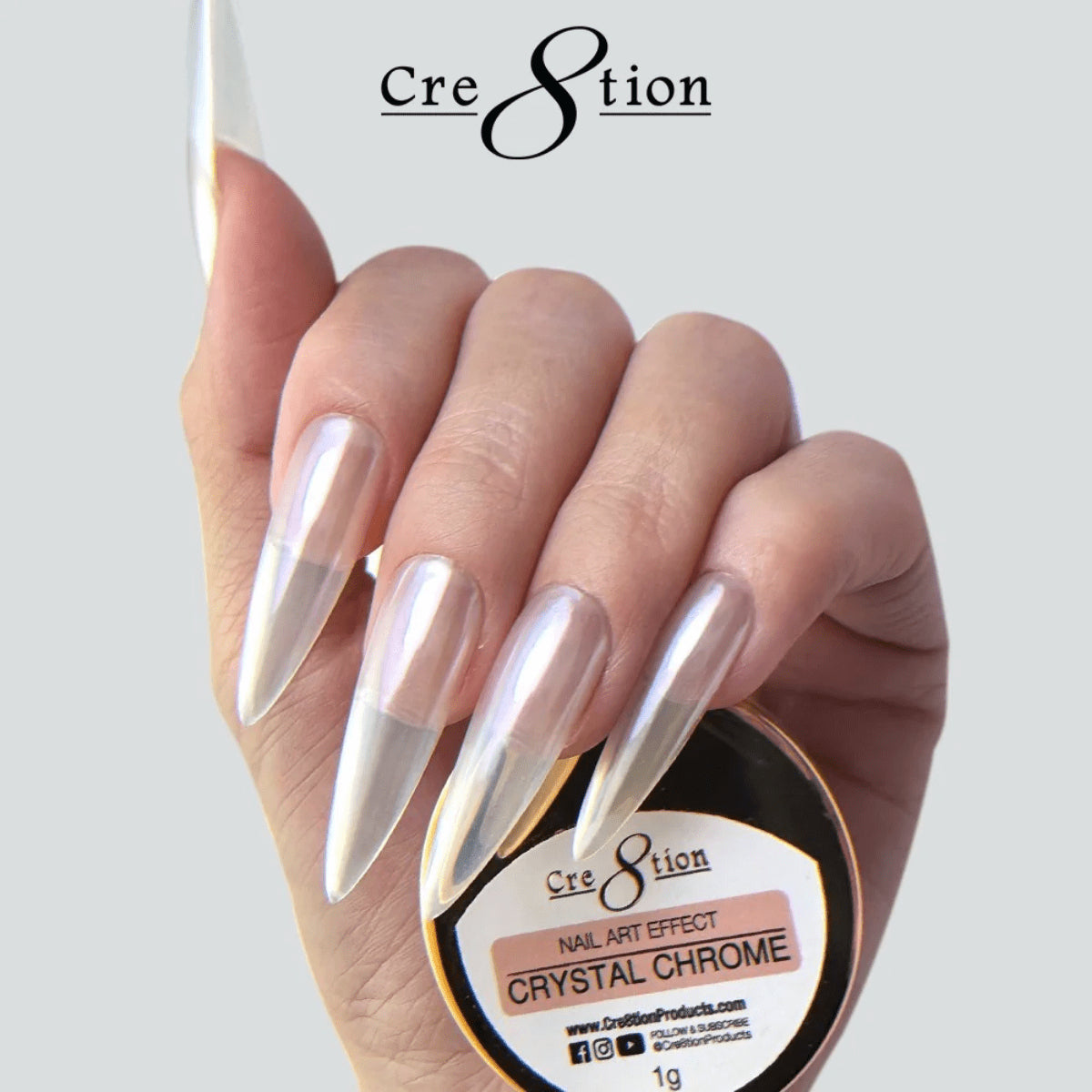 Cre8tion Chrome Nail Art Effect 1g - Crystal Chrome