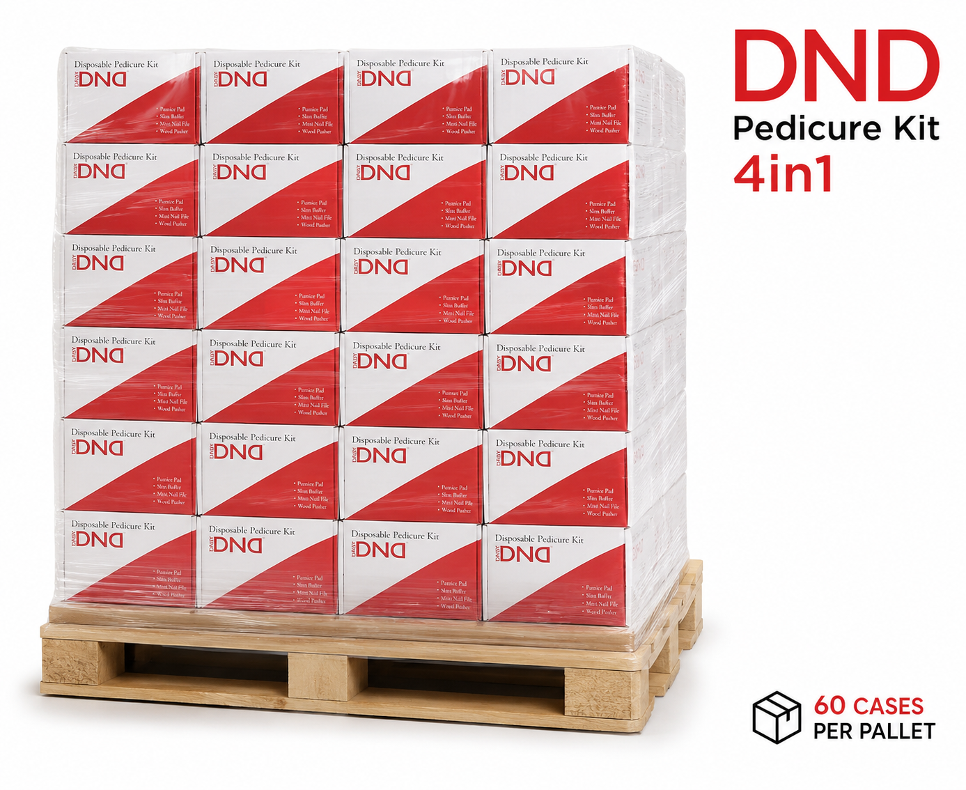 DND Disposable Pedicure Kit 400 Pcs Pack - Bulk Wholesale Pallet (60 Cases Full Pack)