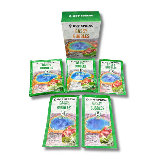 Hot Spring Green Tea & Red Ginger 5-Step Spa Pedicure Kit – Case 40 Boxes