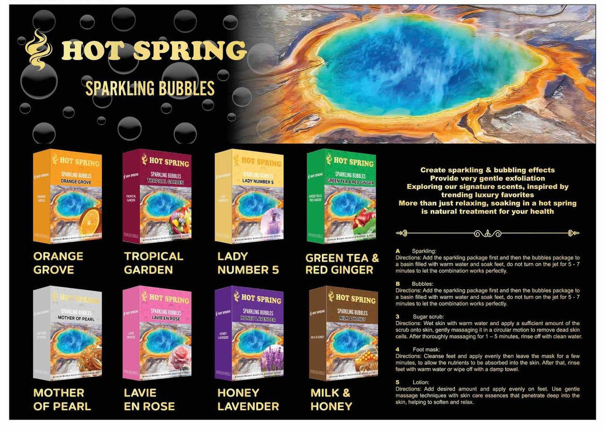 Hot Spring Orange Grove 5-Step Spa Pedicure Kit – Case 40 Boxes