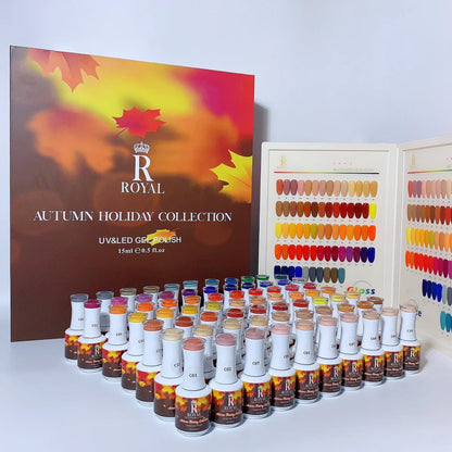 Royal Autumn Gel Polish Set – 72 Colors | Professional Fall Nail Gel Collection