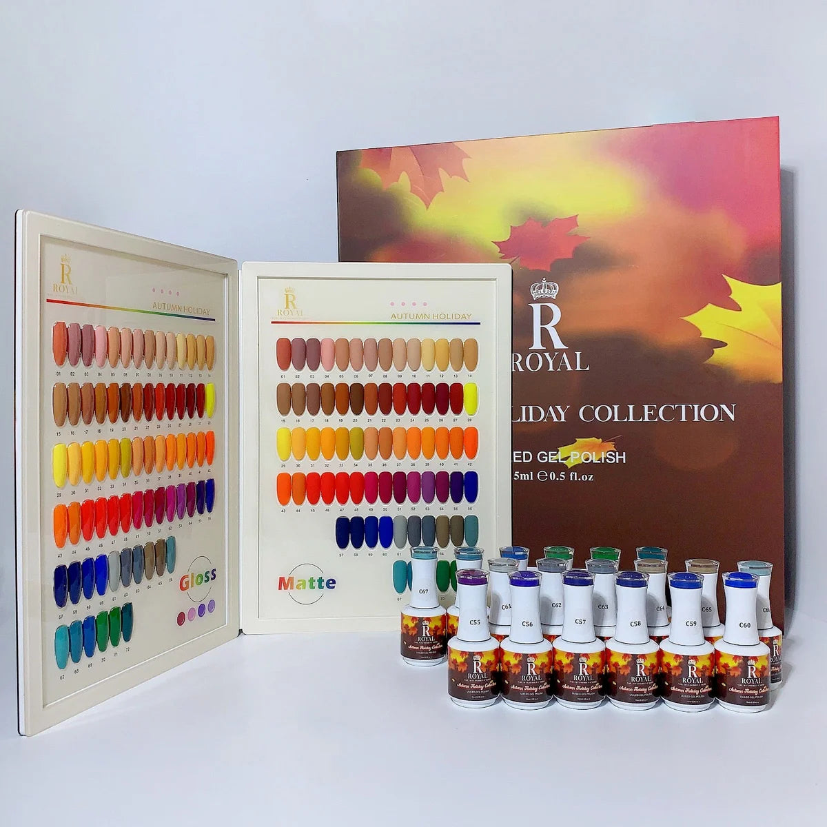 Royal Autumn Gel Polish Set – 72 Colors | Professional Fall Nail Gel Collection