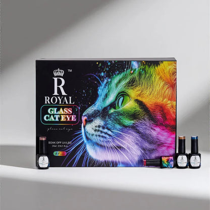 Royal Glass Cat Eye Gel Polish Collection – 48 Colors | Magnetic Glitter Nail Set