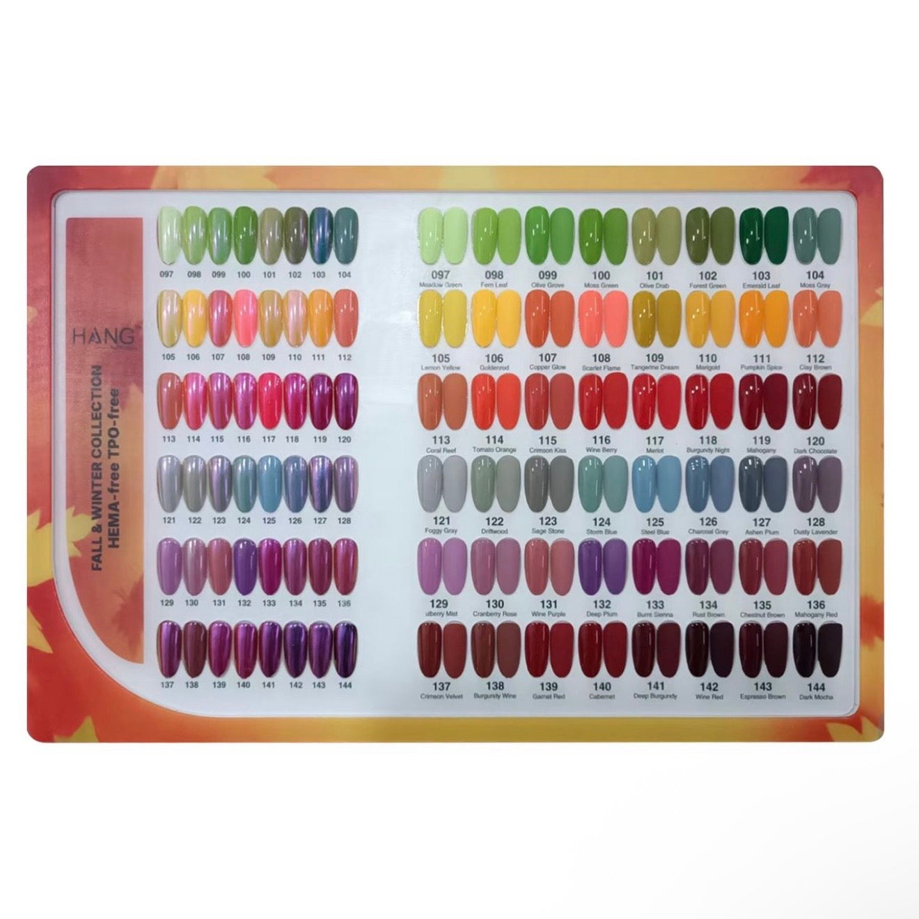 Premium Fall Gel Polish Collection – 48 Colors (97–144) | Professional Nail Gel