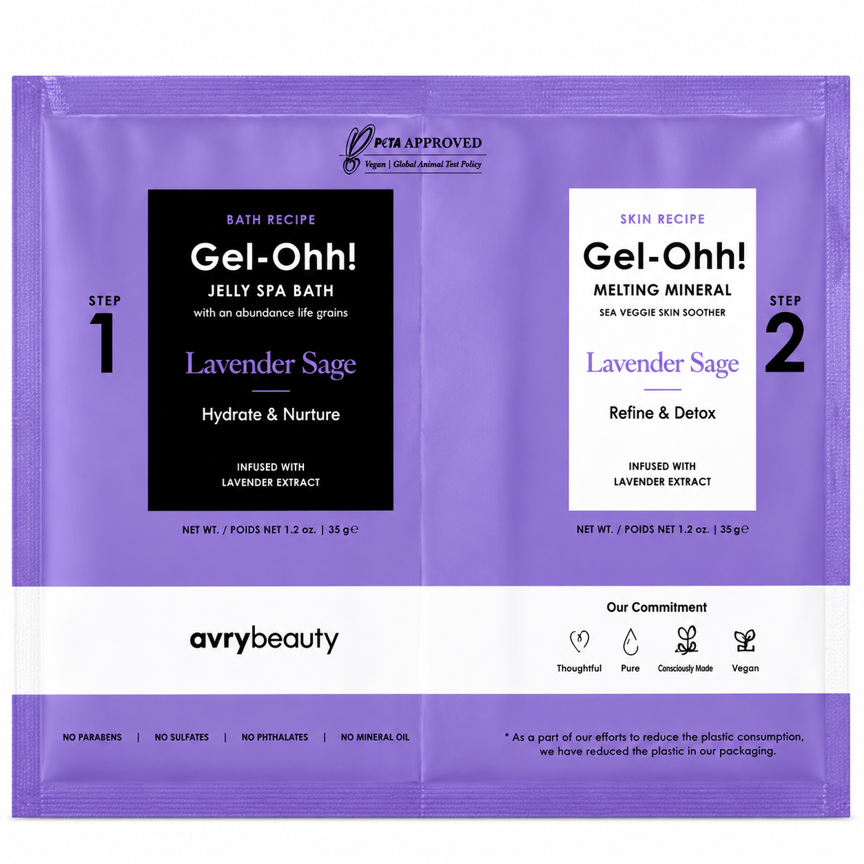 Gel-Ohh Jelly Spa Bath - Lavender (Case 120Pcs)