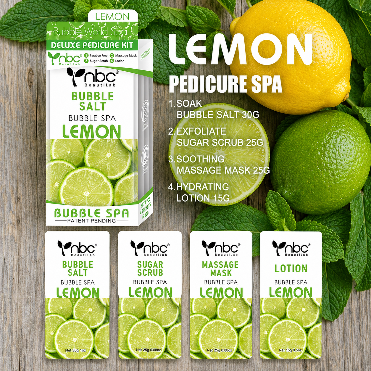 NBC Bubble World Spa 4 Steps – Lemon (Case 50 Set)