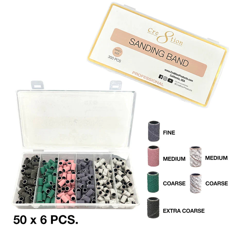 Cre8tion Sanding Bands Mixed Size, NEW (PK: 300 pcs/box, 60 boxes/ case)