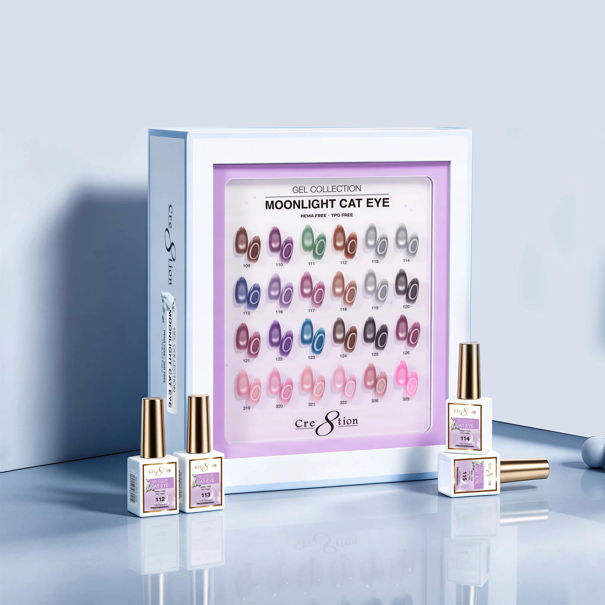 Cre8tion Cat Eye Gel Moonlight Kit - 24 Colors