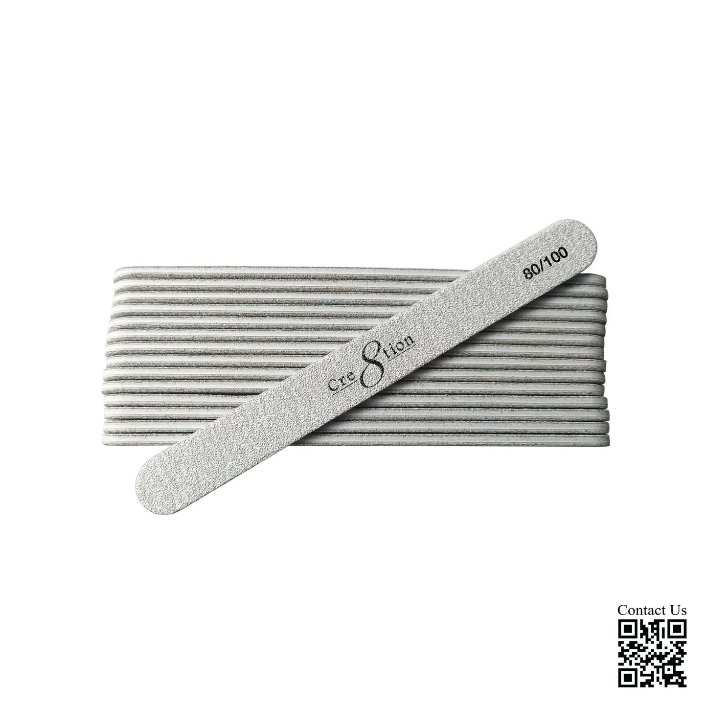 Cre8tion Premium Nail Files REGULAR ZEBRA, Grit 80/80, CASE