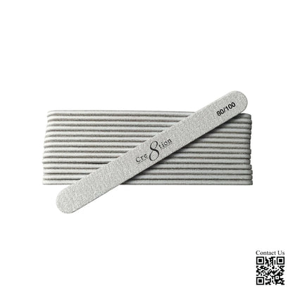 Cre8tion Premium Nail Files REGULAR ZEBRA, Grit 80/80, CASE