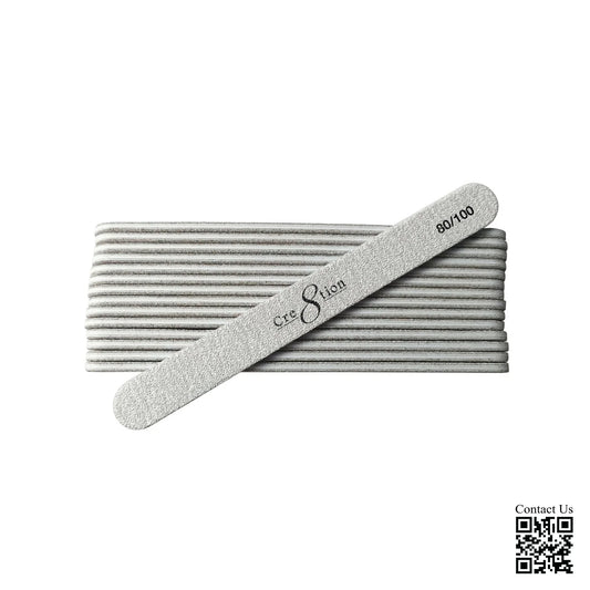 Cre8tion Premium Nail Files REGULAR ZEBRA, Grit 80/80, CASE