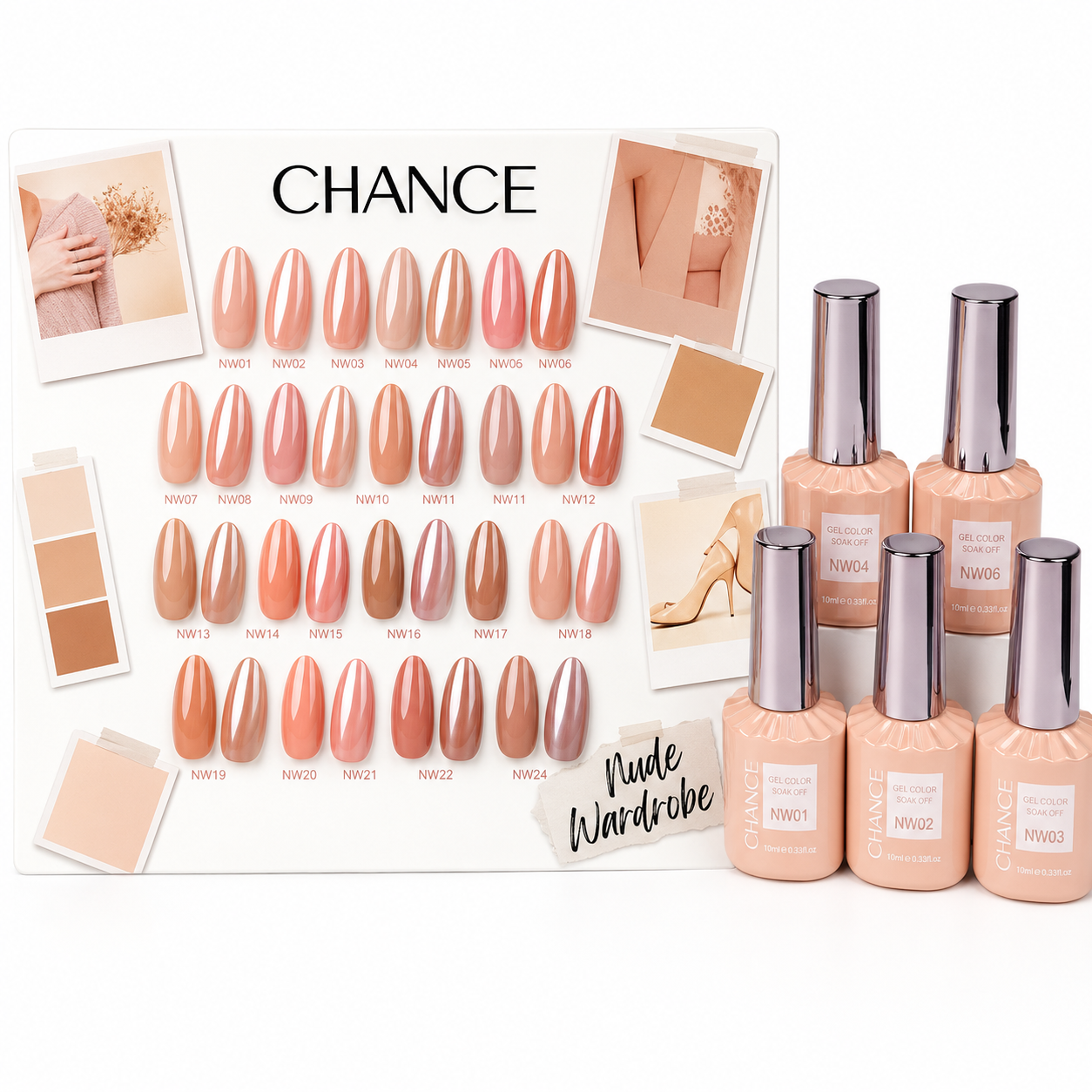 Chance Gel 0.5oz Full Kit (18 Colors) - Nude Wardrobe