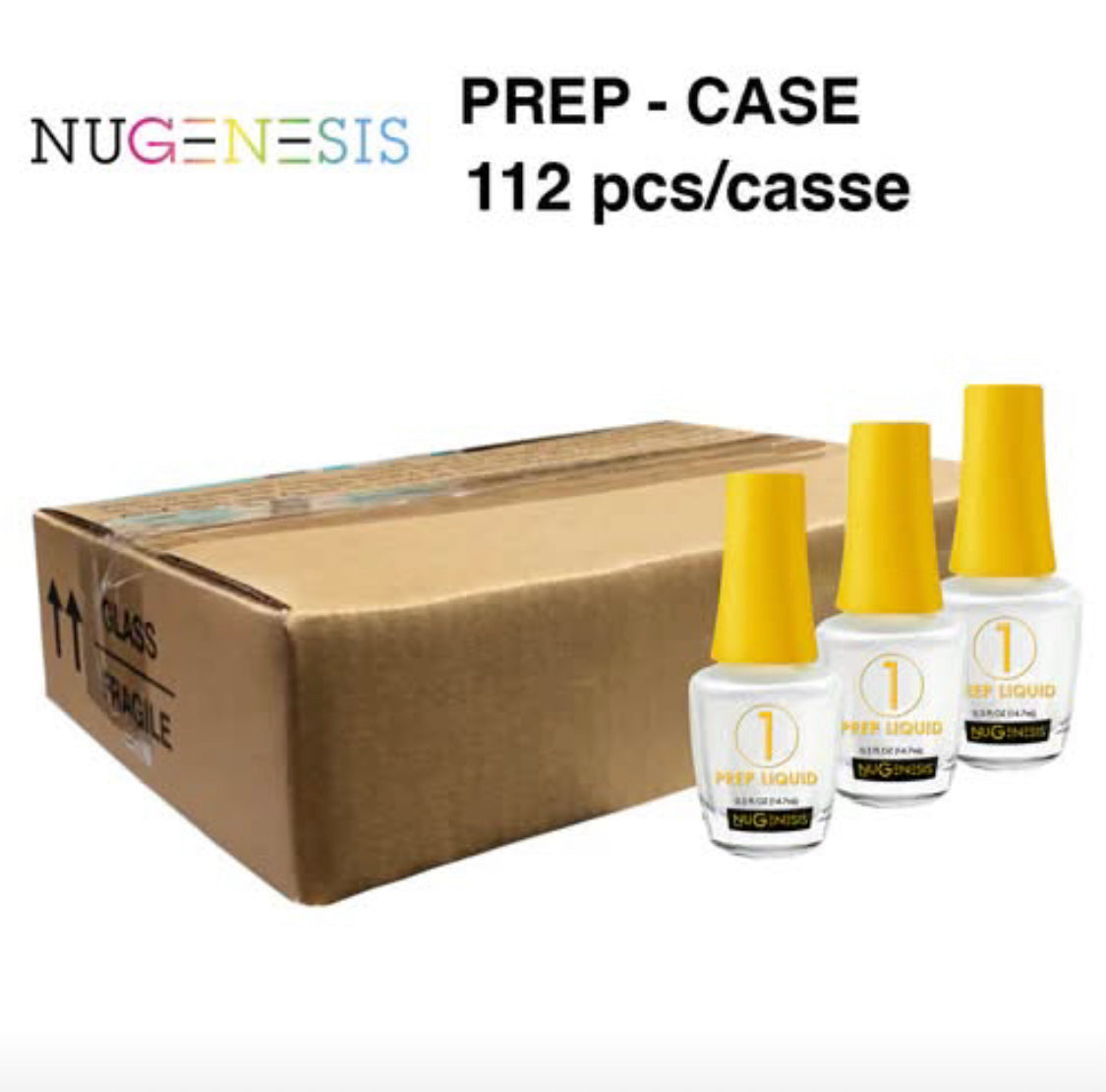 Nugenesis Dipping Liquid 0.5oz, #01 PREP (Yellow Cap) (Packing: 112 pcs/case)
