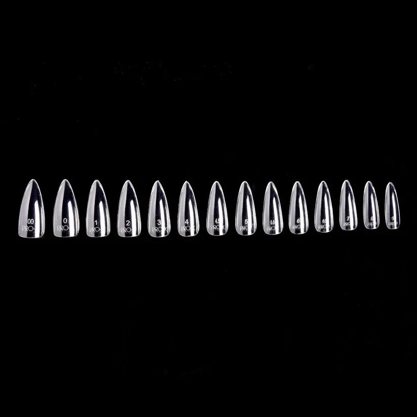 iGel PRO-X Soft Gel Nail Tips 08, Natural Stiletto Medium