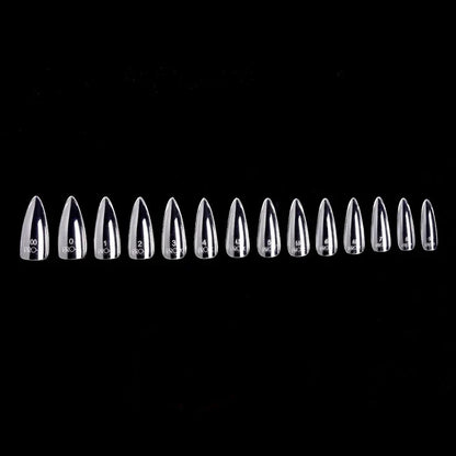 iGel PRO-X Soft Gel Nail Tips 08, Natural Stiletto Medium