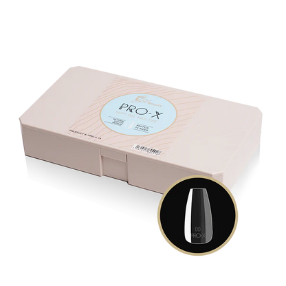 iGel PRO-X Soft Gel Nail Tips 14, Natural Coffin Medium