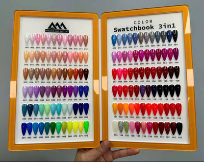 Pyramid De Bee 3-in-1 Matching Collection - 144 Colors (Gel, Lacquer & Powder Set) | Professional Salon Master System