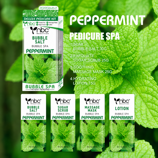 NBC Bubble World Spa 4 Steps – PepperMint (Case 50 Set)