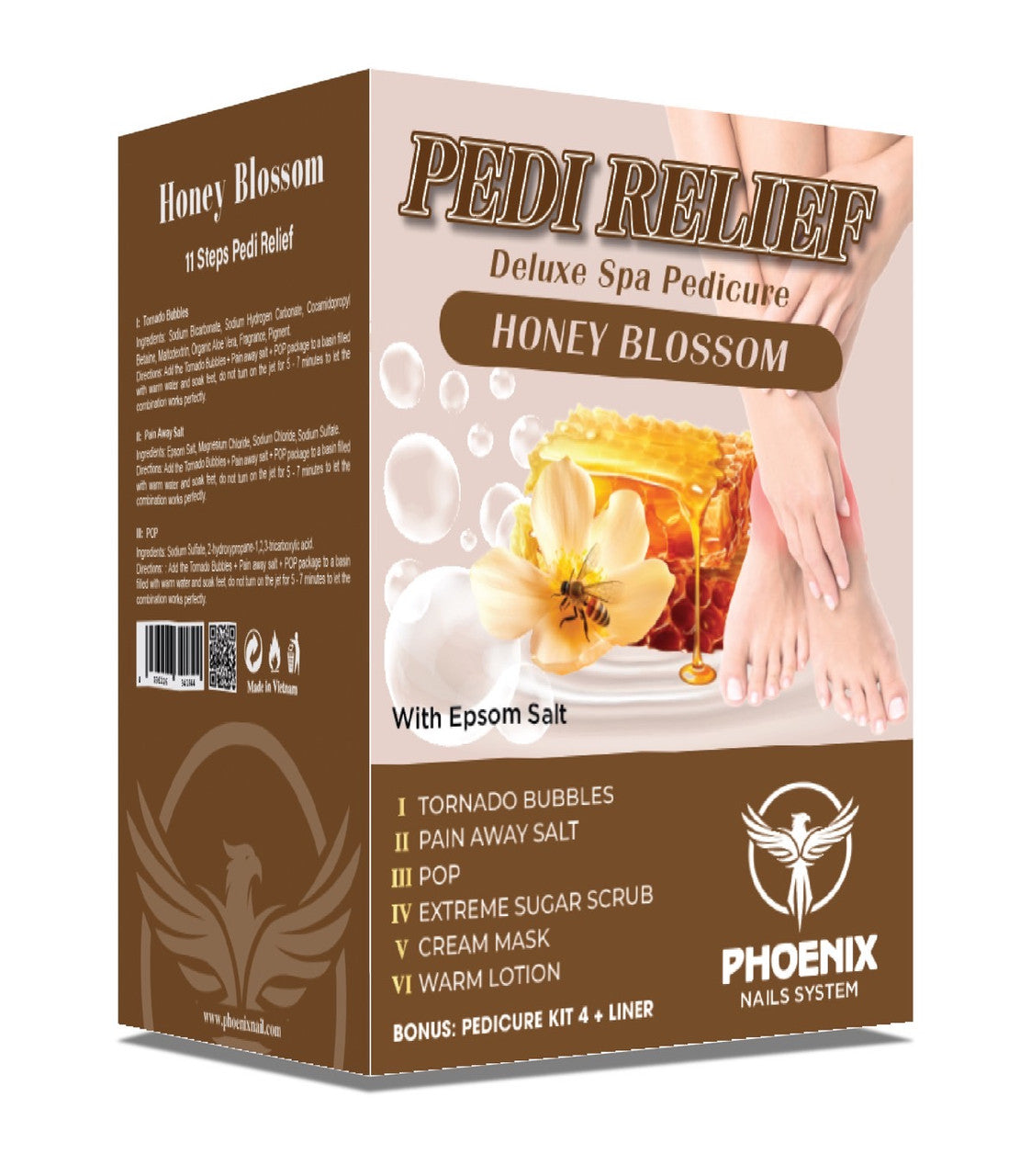 PHOENIX Pain Relief Pedicure 11 Steps - Honey Blossom