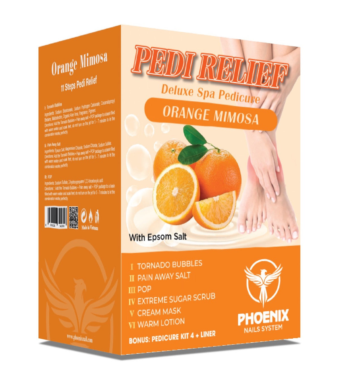 PHOENIX Pain Relief Pedicure 11 Steps - Orange Mimosa
