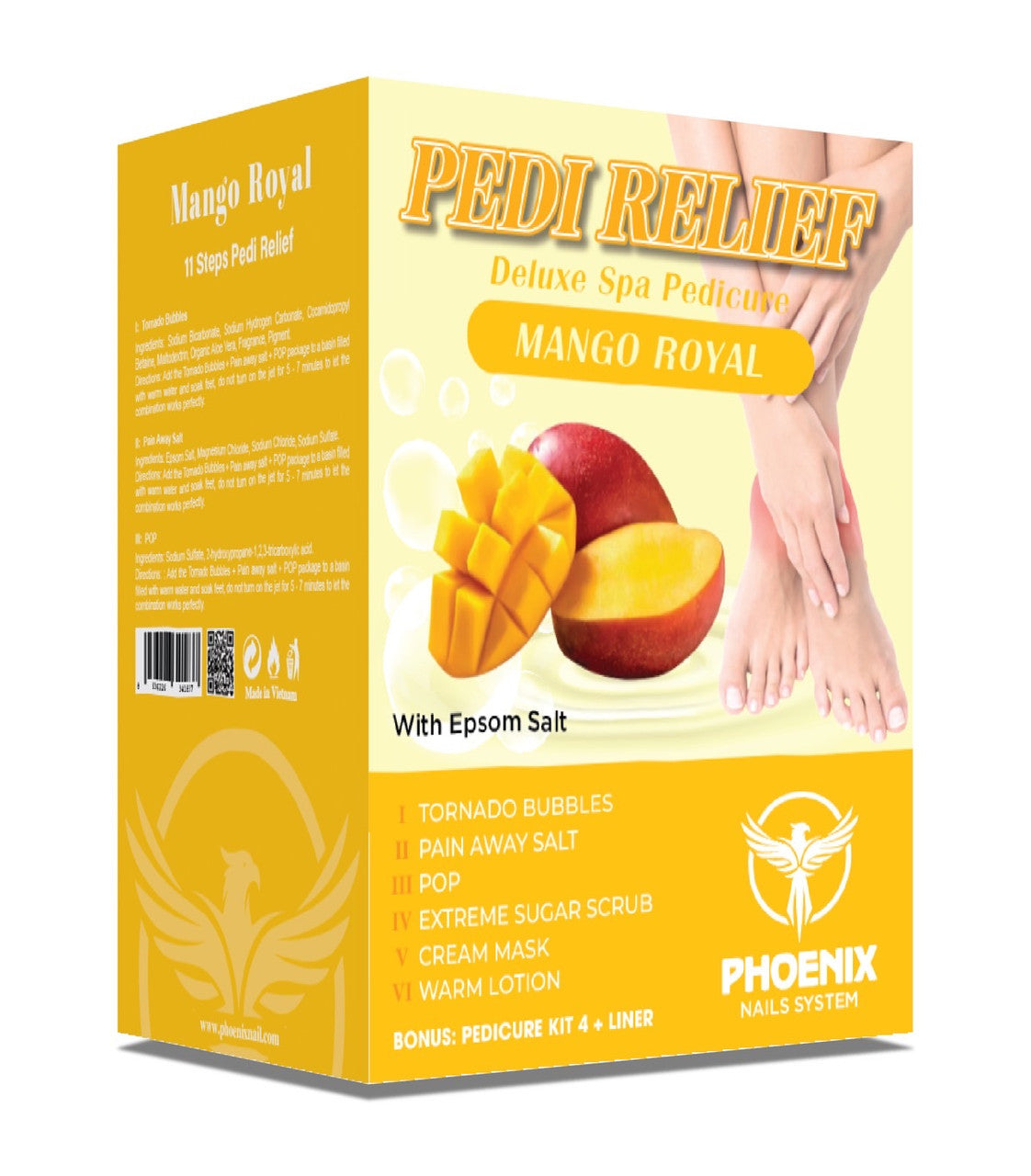 PHOENIX Pain Relief Pedicure 11 Steps - Mango Royal