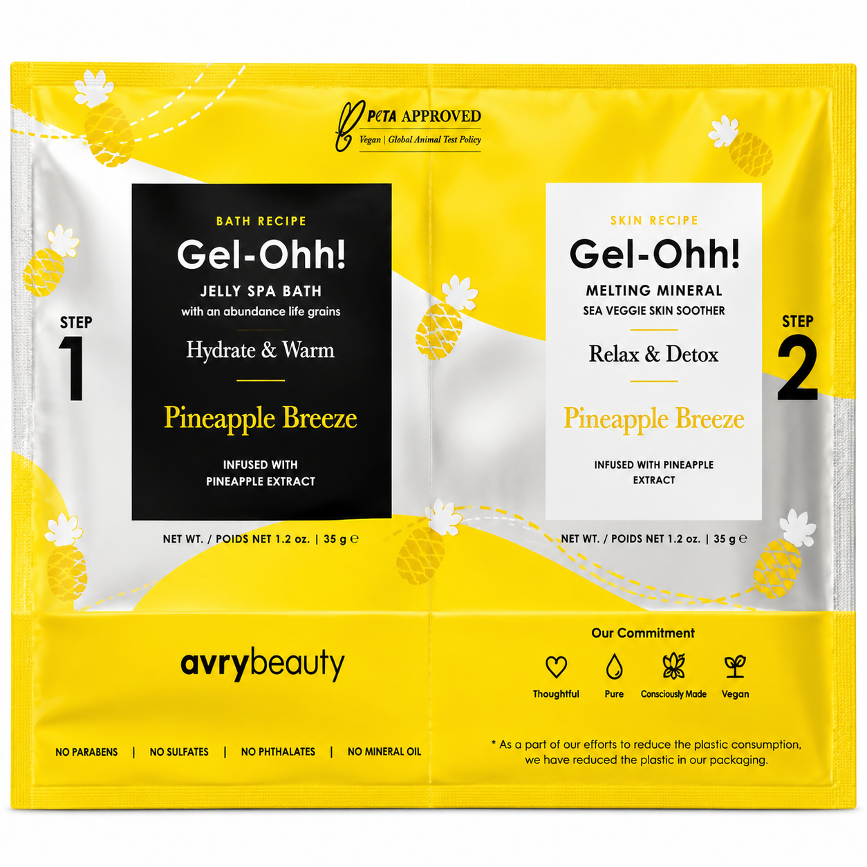 Gel-Ohh Jelly Spa Bath - Pineapple Breeze (Case 120Pcs)