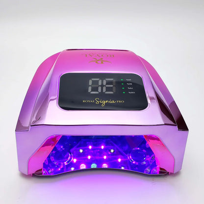 Royal Signia Pro UV/LED Nail Lamp – Pink Chrome | Professional Gel Nail Dryer for Salon