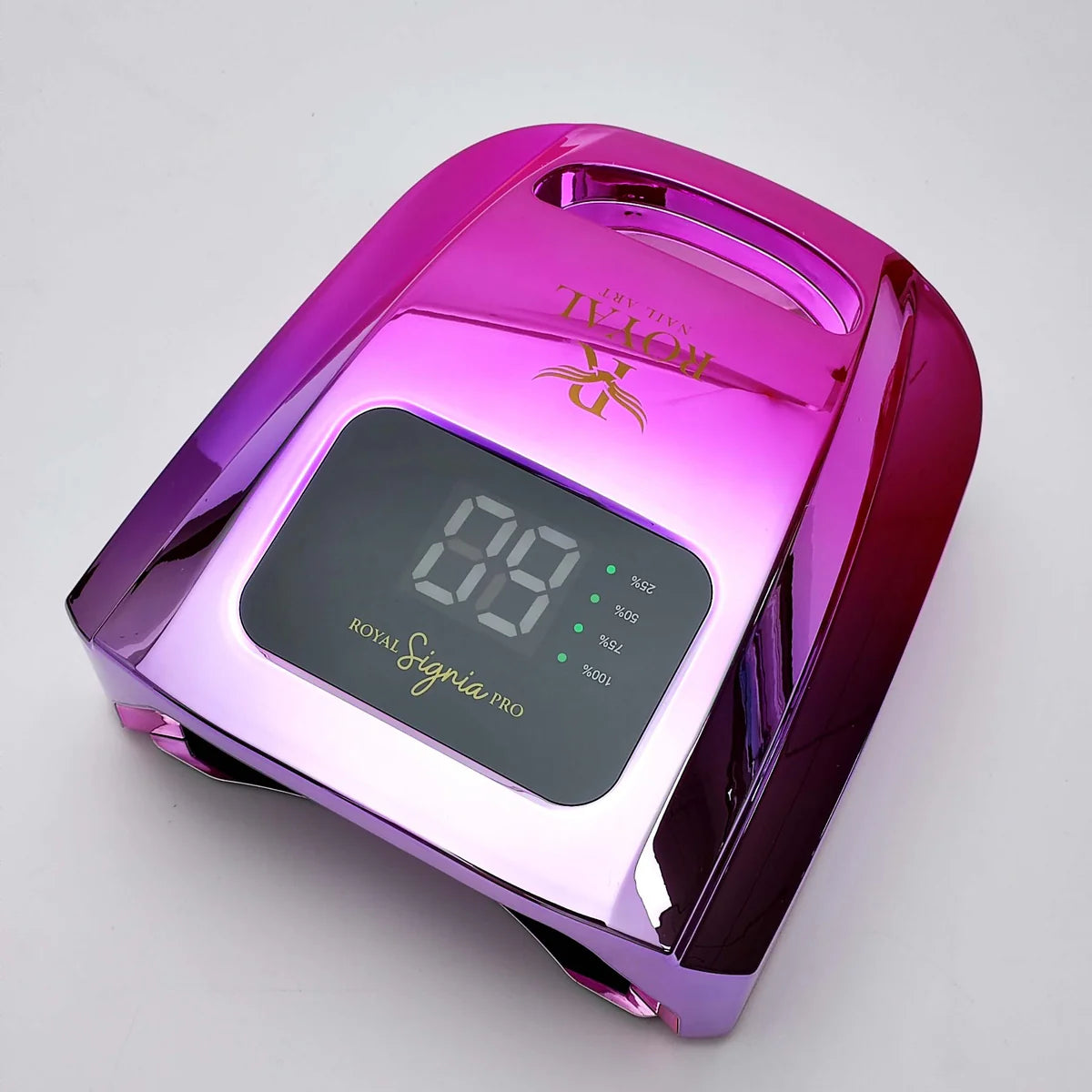 Royal Signia Pro UV/LED Nail Lamp – Pink Chrome | Professional Gel Nail Dryer for Salon