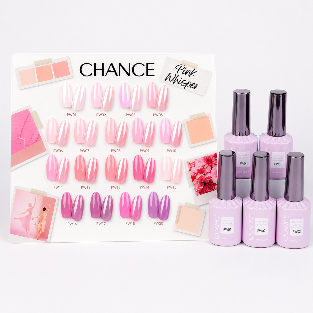 Chance Gel 0.5oz Full Kit (18 Colors) - Pink Whisper