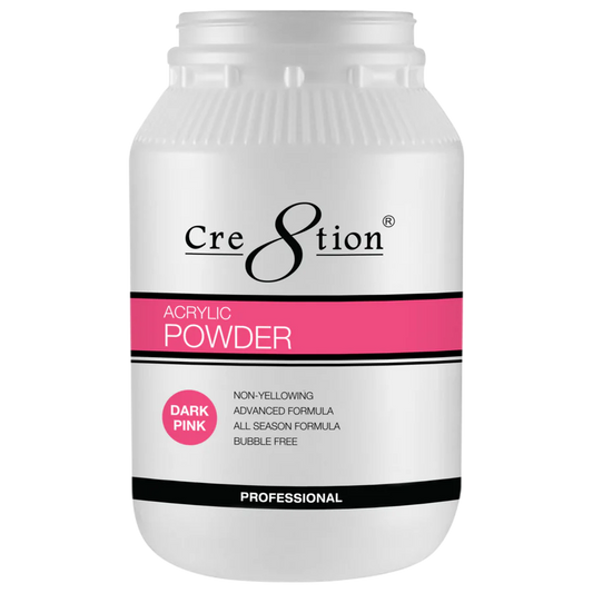 Cre8tion Acrylic Powder - DARK PINK 5.5 lbs | Professional Nail Acrylic Powder for Salon