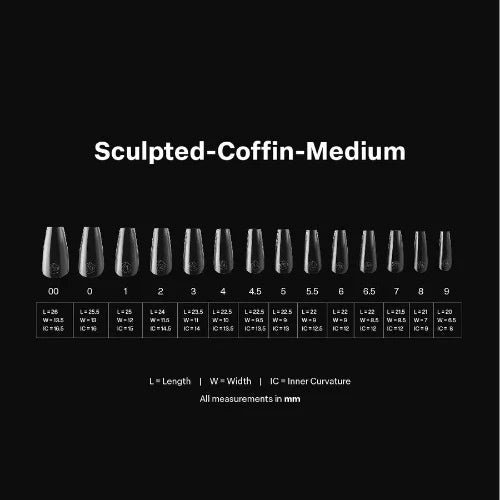 Apres Gel-X Tips 2.0 - SCULPTED Coffin 600pcs