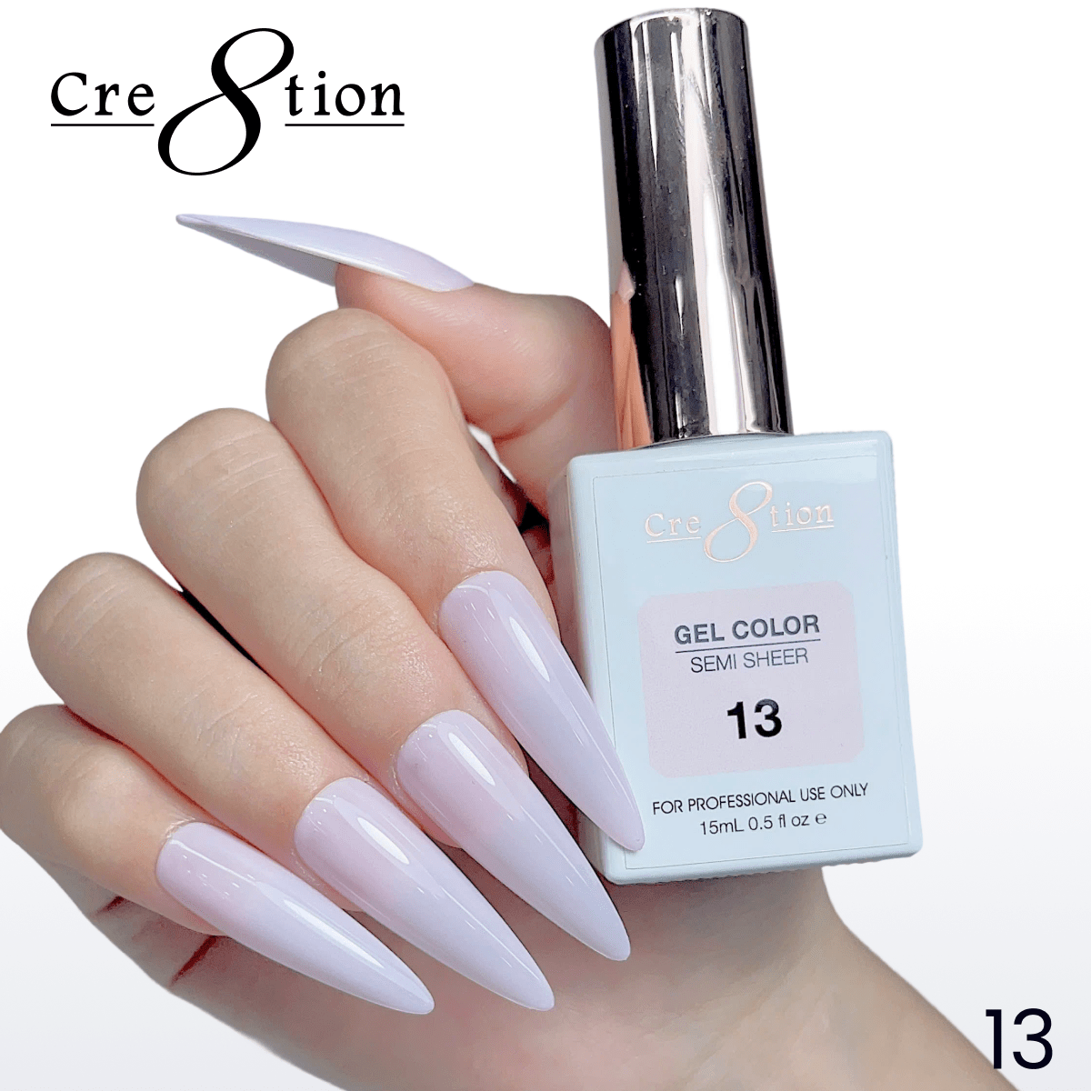 Cre8tion Hema Free Semi-Sheer 0.5oz - Pink Series 13