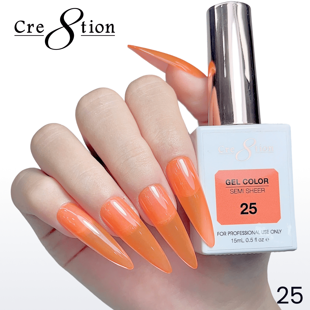 Cre8tion Hema Free Semi-Sheer 0.5oz - Coral Series 25