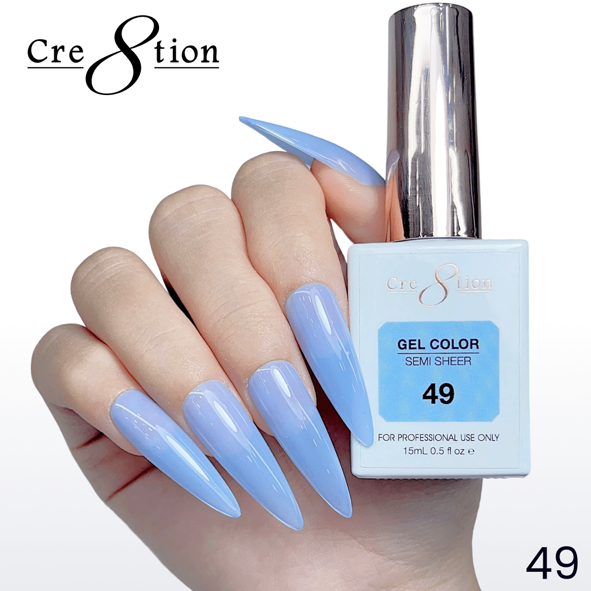 Cre8tion Hema Free Semi-Sheer 0.5oz - Mint Sky Series 49