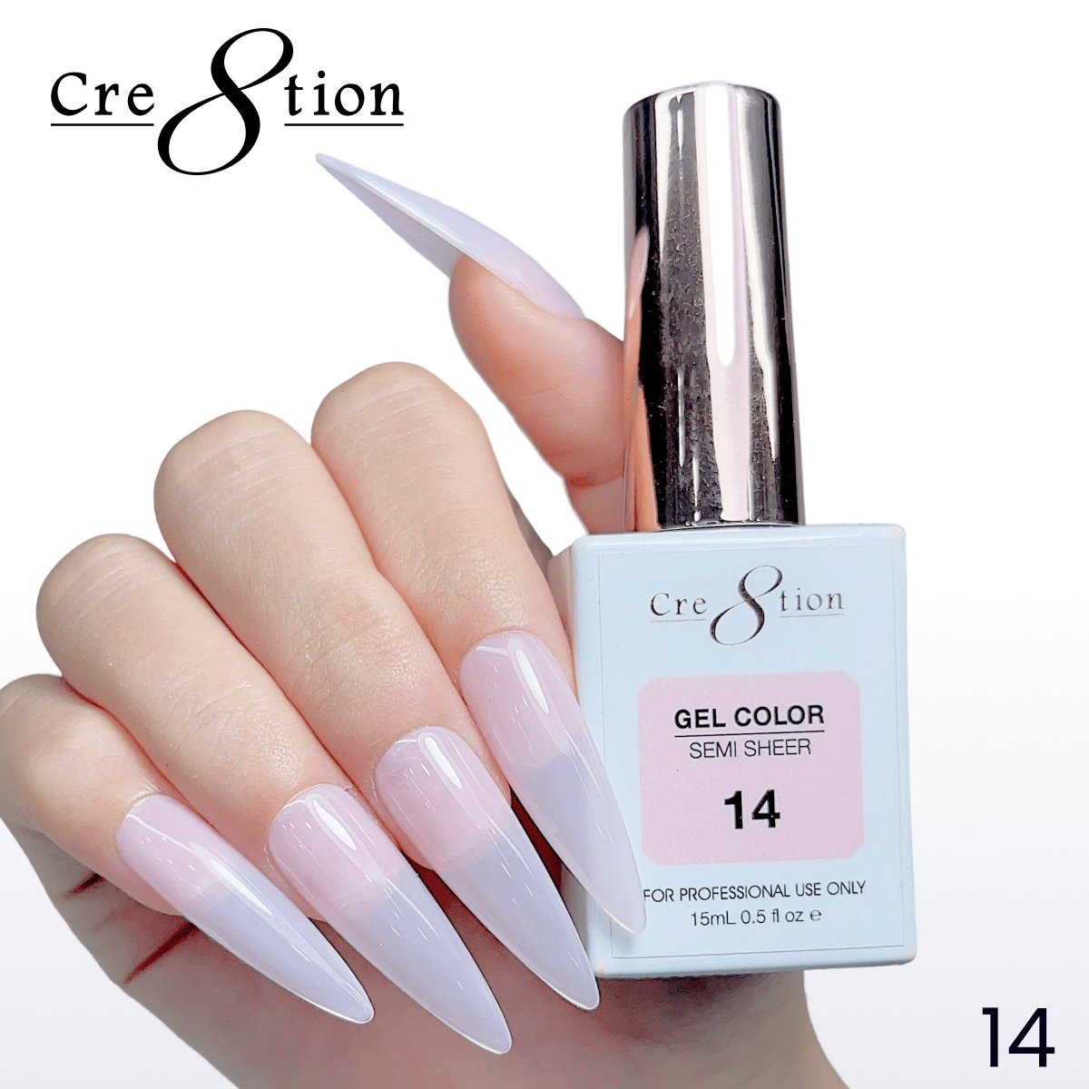 Cre8tion Hema Free Semi-Sheer 0.5oz - Pink Series 14