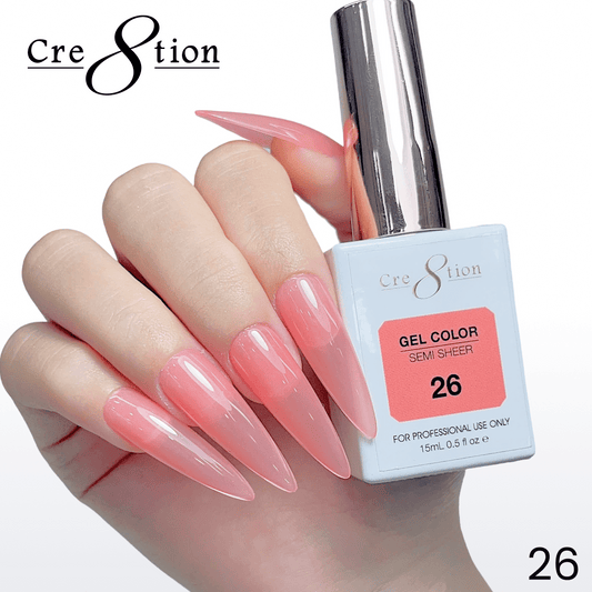 Cre8tion Hema Free Semi-Sheer 0.5oz - Coral Series 26