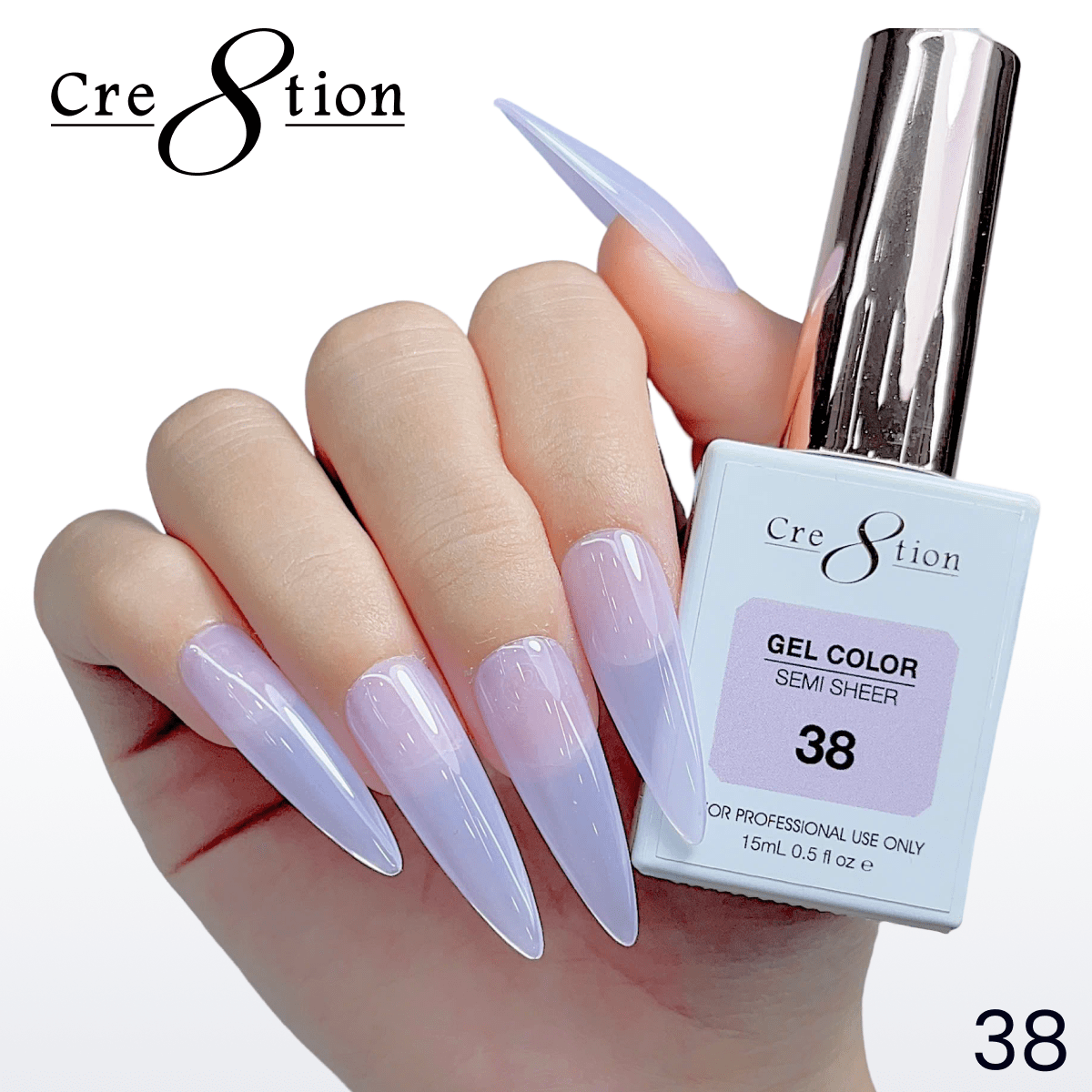 Cre8tion Hema Free Semi-Sheer 0.5oz - Mauve Series 38