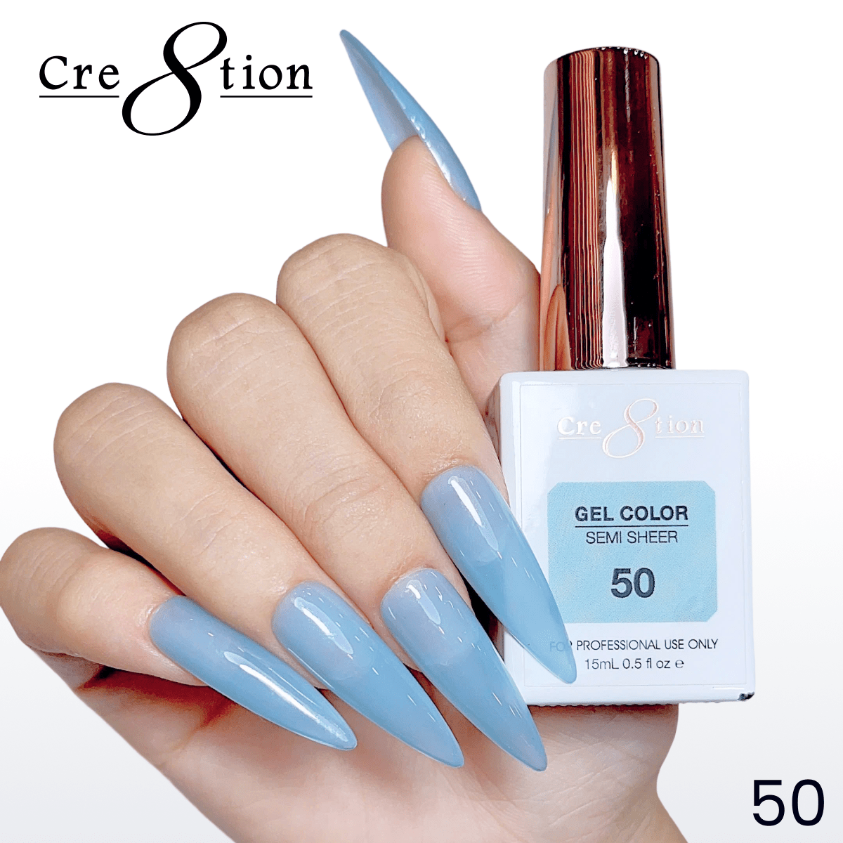 Cre8tion Hema Free Semi-Sheer 0.5oz - Mint Sky Series 50