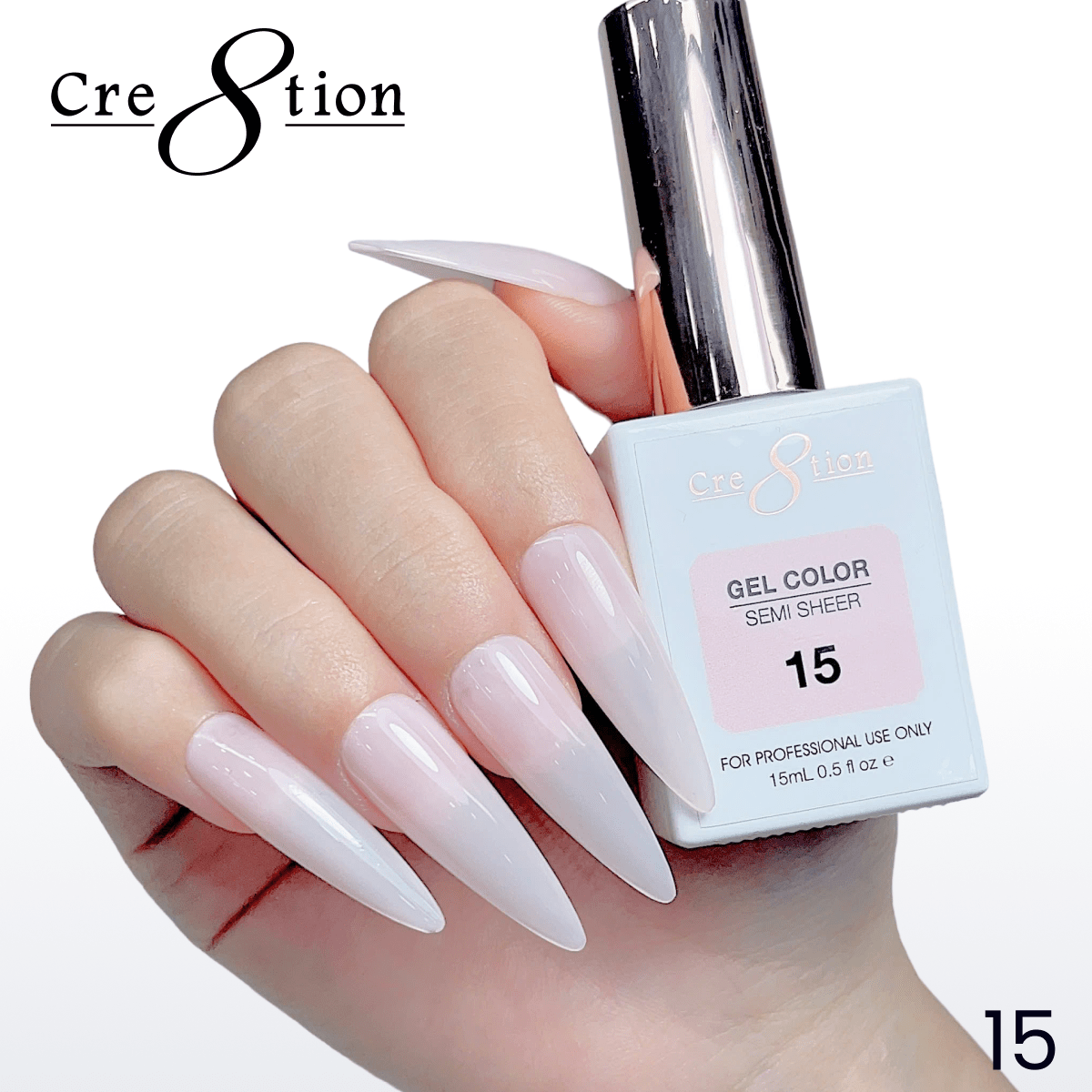 Cre8tion Hema Free Semi-Sheer 0.5oz - Pink Series 15