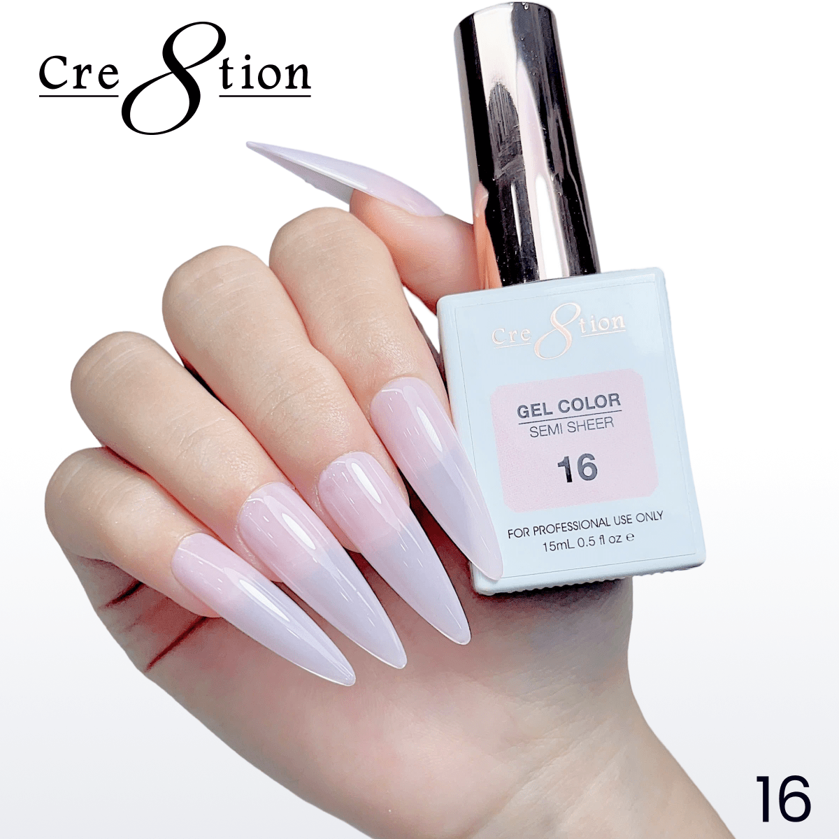Cre8tion Hema Free Semi-Sheer 0.5oz - Pink Series 16