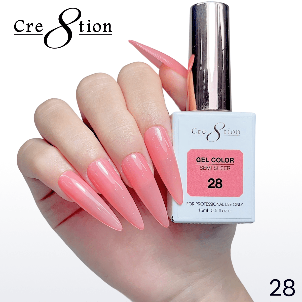 Cre8tion Hema Free Semi-Sheer 0.5oz - Coral Series 28