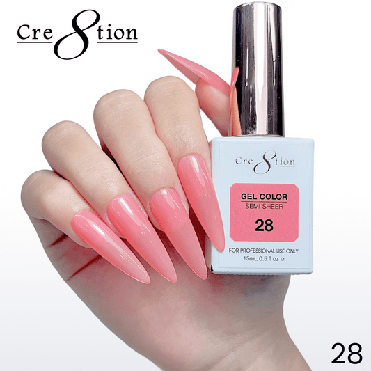 Cre8tion Hema Free Semi-Sheer 0.5oz - Coral Series 28