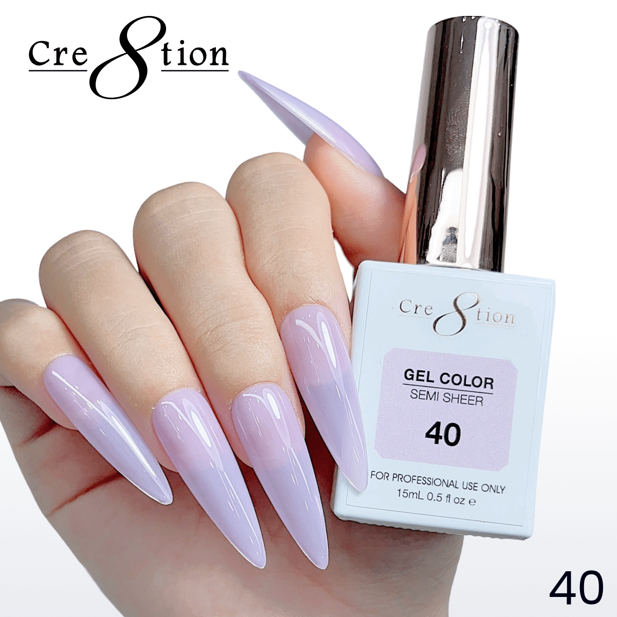 Cre8tion Hema Free Semi-Sheer 0.5oz - Mauve Series 40