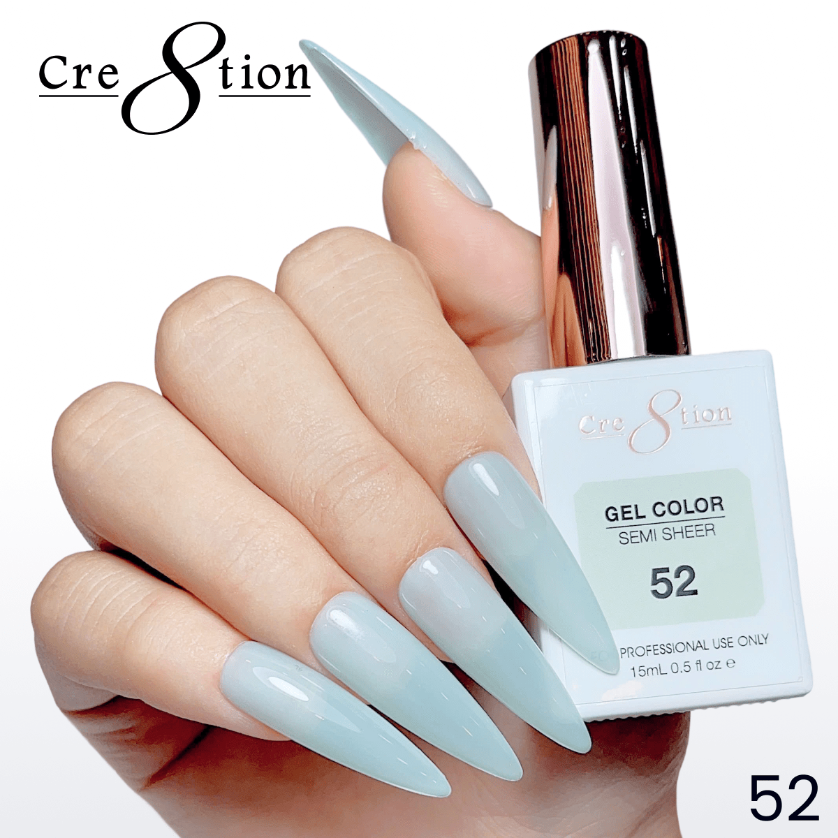 Cre8tion Hema Free Semi-Sheer 0.5oz - Mint Sky Series 52