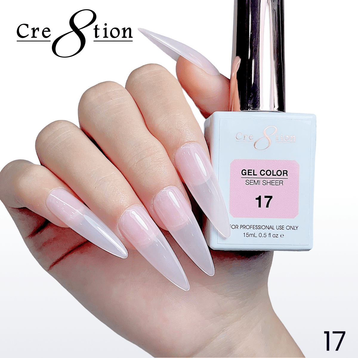 Cre8tion Hema Free Semi-Sheer 0.5oz - Pink Series 17