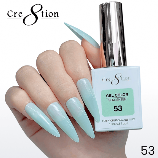 Cre8tion Hema Free Semi-Sheer 0.5oz - Mint Sky Series 53