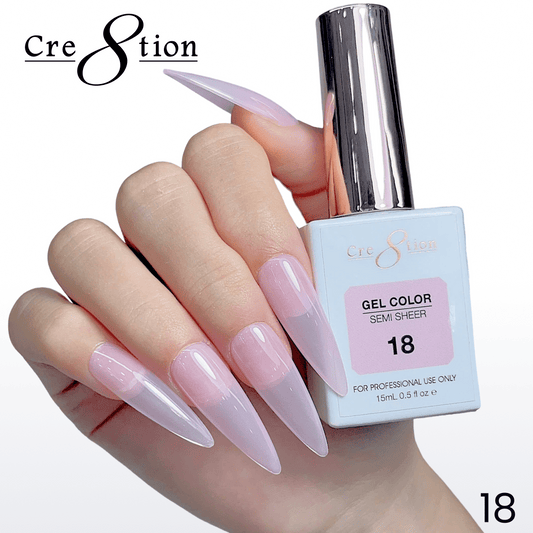Cre8tion Hema Free Semi-Sheer 0.5oz - Pink Series 18